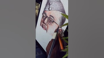 Netaji Subhas Chandra Bose drawing, 🇮🇳 #shorts #drawing #art #republicday