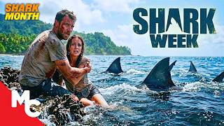 He Trapped 8 Strangers On An Island Surrounded By Sharks | Shark Week | Full Shark Survival Movie