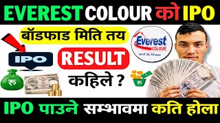 Everest Colour Limited IPO News | Everest Colour IPO Result | Upcoming ipo nepal | IPO Result Update