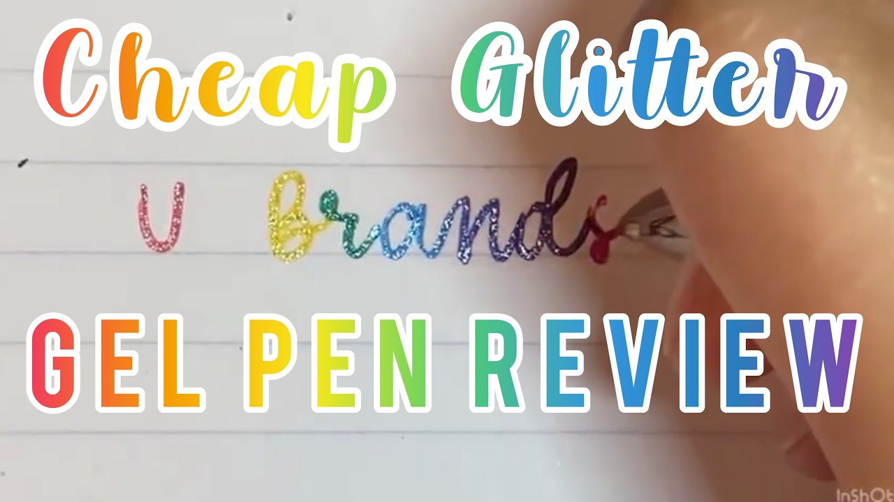 CHEAP GLITTER GEL PENS?! U Brands Glitter Gel Pen Review! Are These