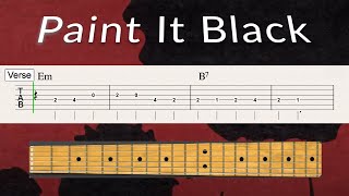 Paint It Black Guitar TAB Playalong