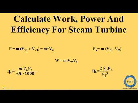 Calculate Work, Power And Efficiency For Steam Turbine