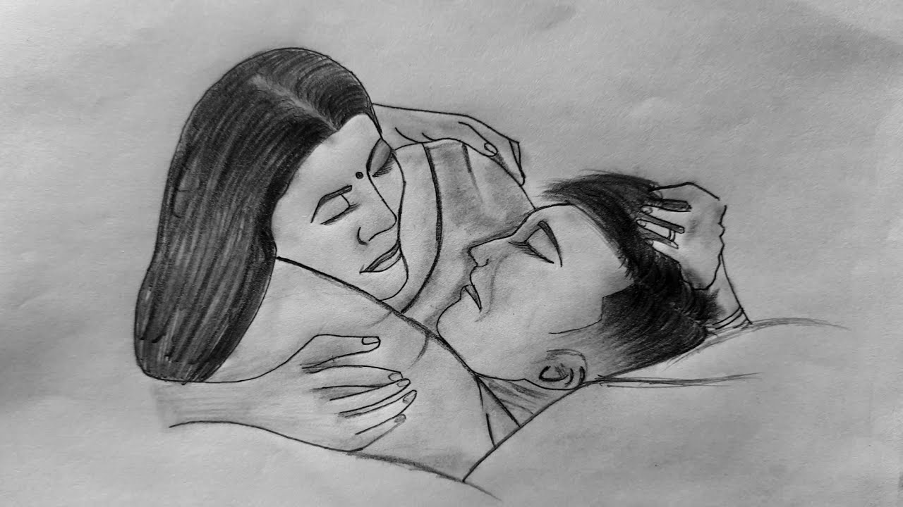 Romantic couple How to draw romantic couple drawing Manish Arts