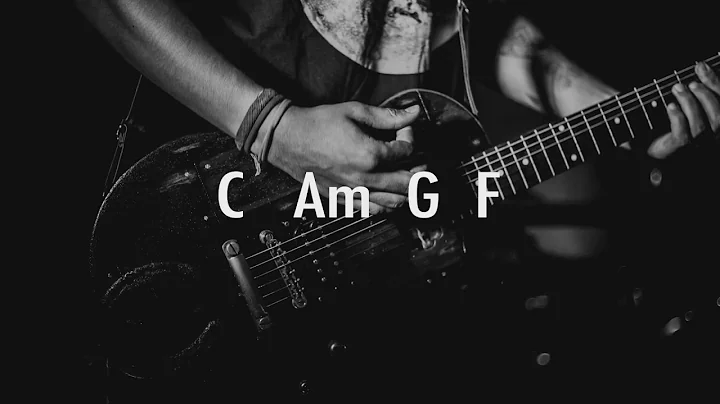C Major Rock Ballad Guitar Backing Track in the St...