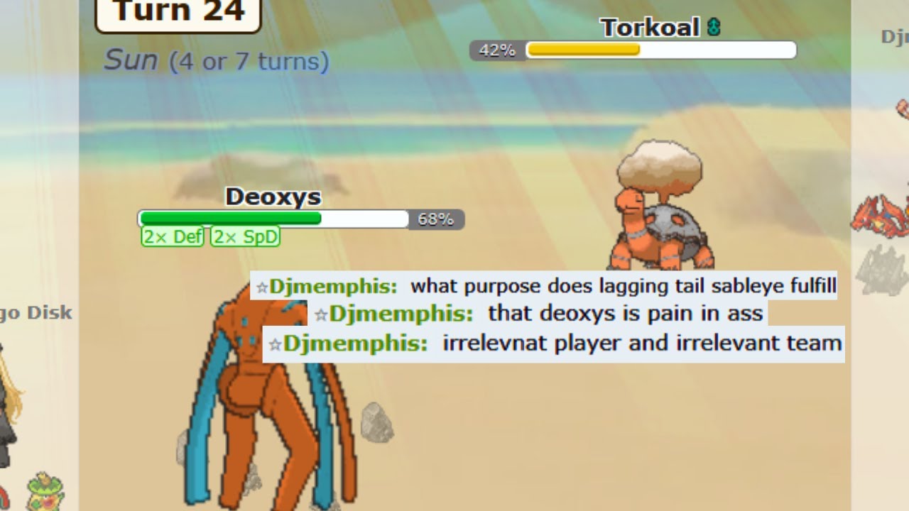 DEOXYS LAUGHED AT THIS SUN SPAMMING SALTY KID ON POKEMON SHOWDOWN!!