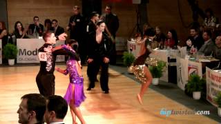 Nino Langella - Kristina Moshenskaya, Brno Open 2012, WDSF int open latin, 4. round - samba