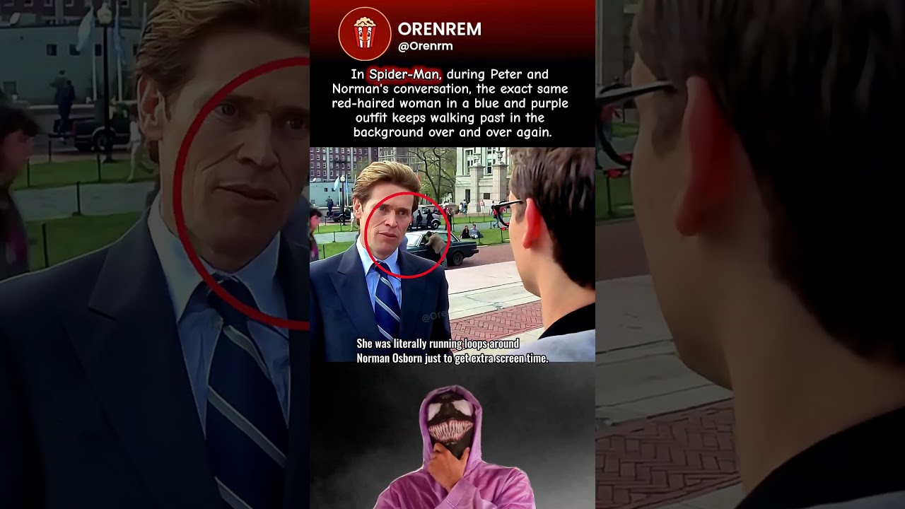Spider-Man Background Extra Glitch #Shorts #spiderman #marvel #movie #MovieFacts #mcushorts