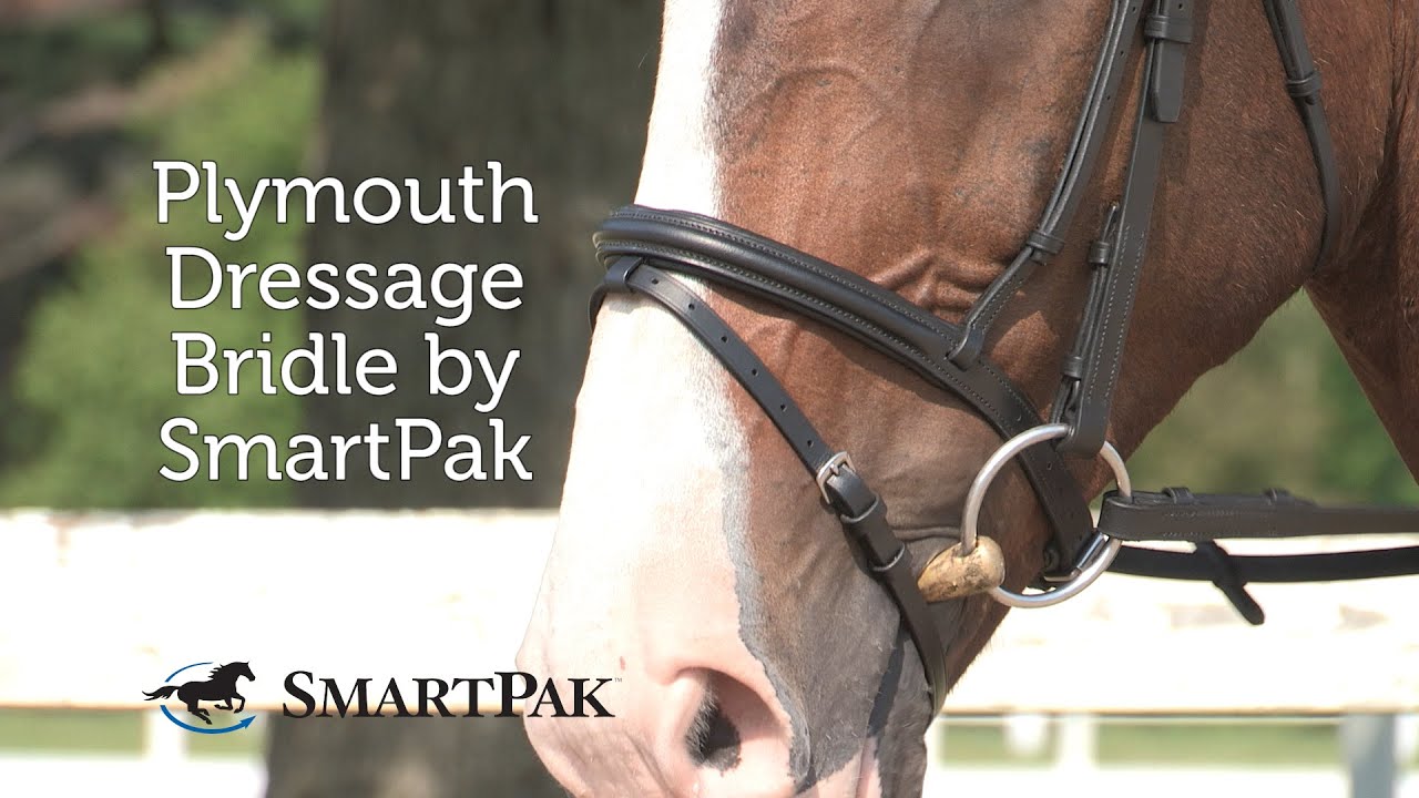 Rênes Smartpak Plymouth 54" En Cuir Tressé - Crochet Clou - Noir - Dressage