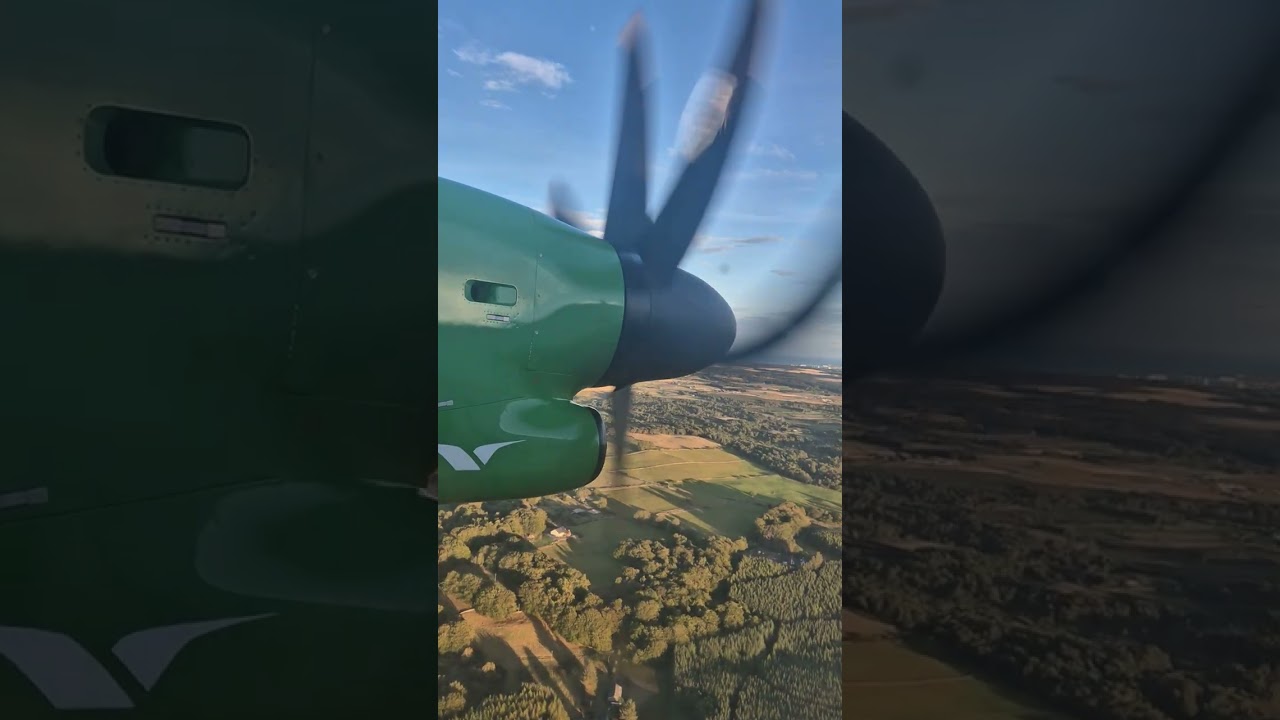 Wideroe dash 8 approach and landing at Aberdeen airport 12/9/2025