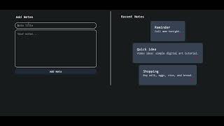 Interactive Notes App with Two-Way Data Binding