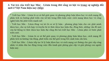Phần 5 - Chương 1 - Khái luận về triết học và triết học Mác - Lênin (Năm học 2021-2022)