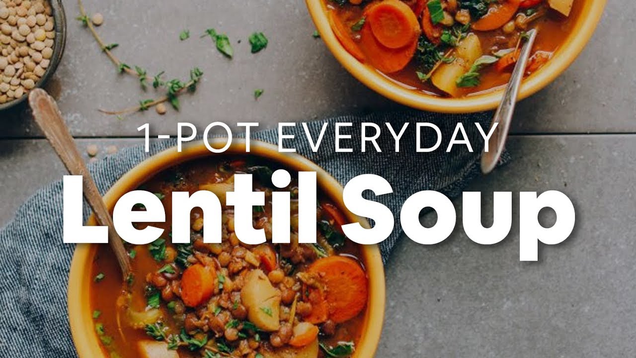 1-Pot Everyday Lentil Soup | Minimalist Baker Recipes - YouTube