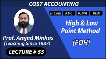 FOH | High & Low Point Method | Prof Amjad Minhas | Cost Accounting | BCom | ADC | BBA | CH#10
