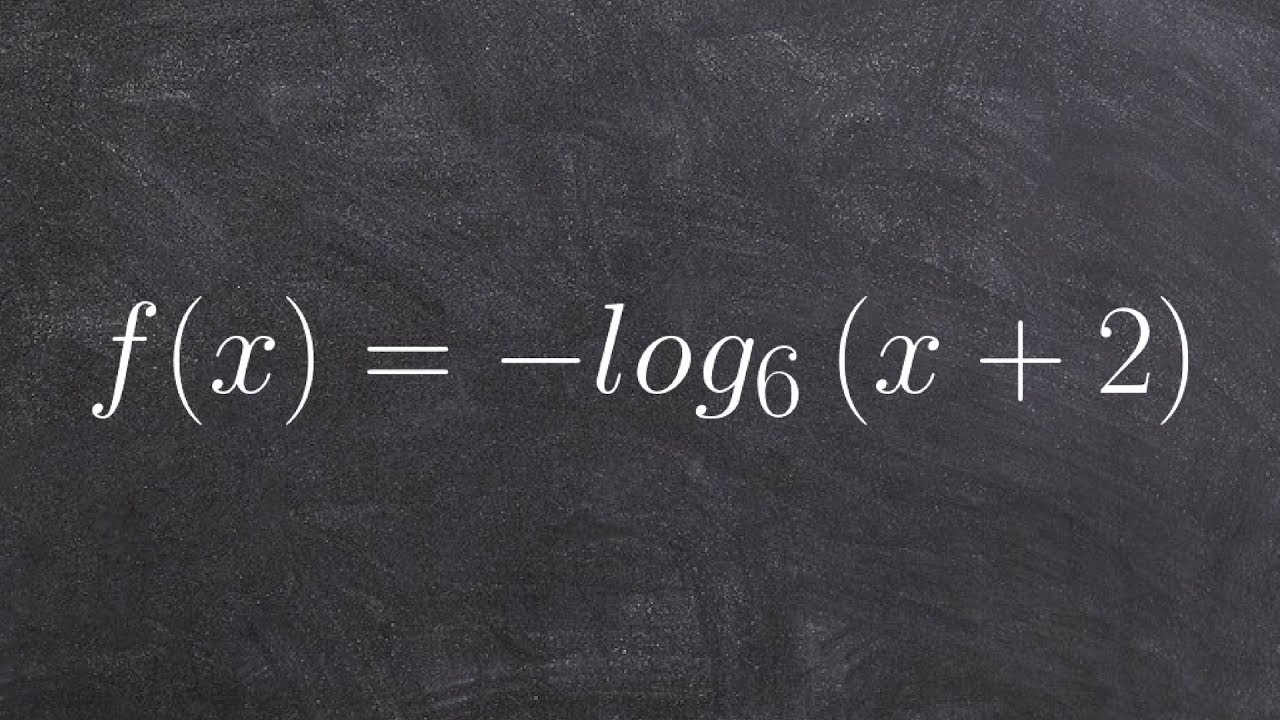 Learn to graph a logarithm with a reflection and translation