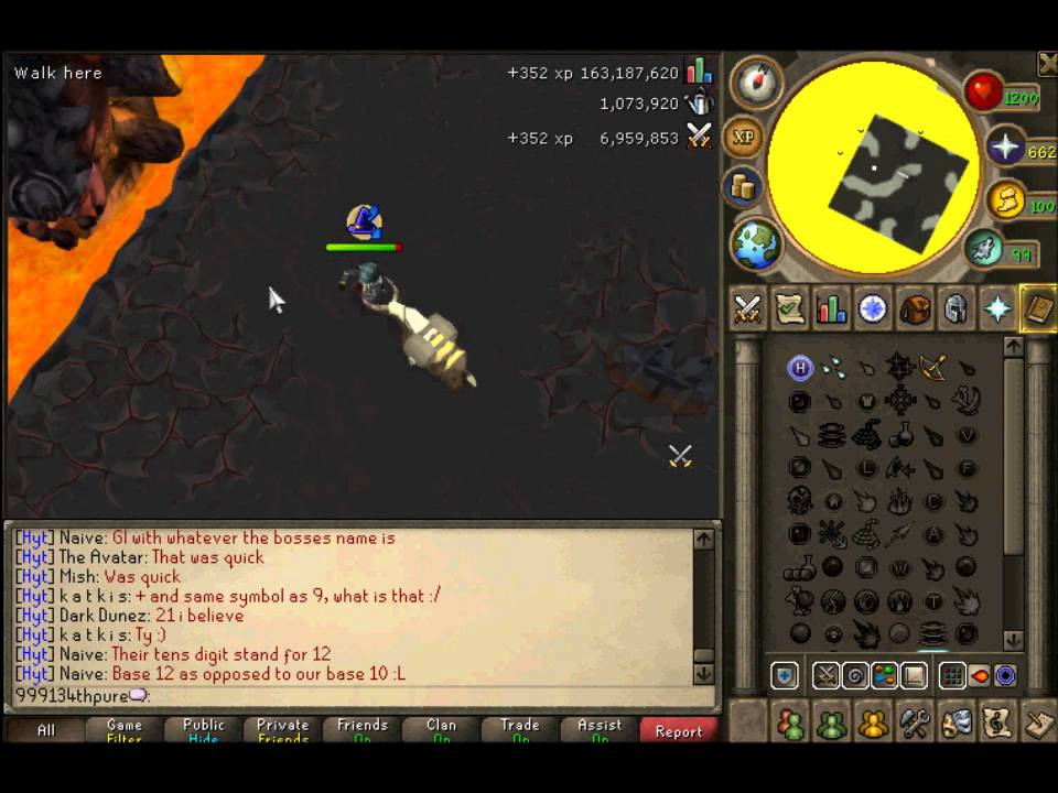 Fight Kiln complete at 124 combat, 999134thpure
