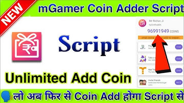 Mgamer app || Unlimited coin adder script 🤑|| Unlimited Refer Bypass Script 💯 🤑||⭐Mr. Crazy Earning⭐