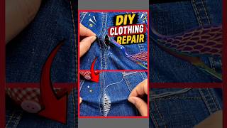 Fix Holes in Clothes in Just 1 Minute!. #diysewing #clothingrepair #sewingtips