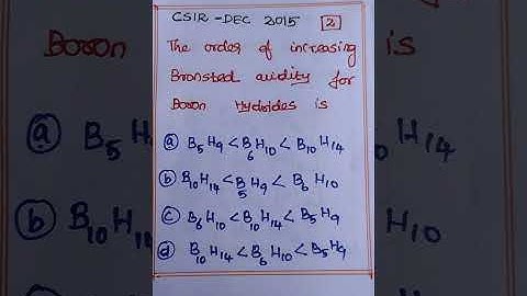 CSIR DEC 2015 | Question | Boranes  | CSIR NET EXAMINATION