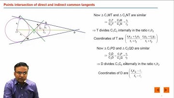 Common tangent when two circles are disjoint | JEE Maths Video lectures by Ghanshyam Tewani