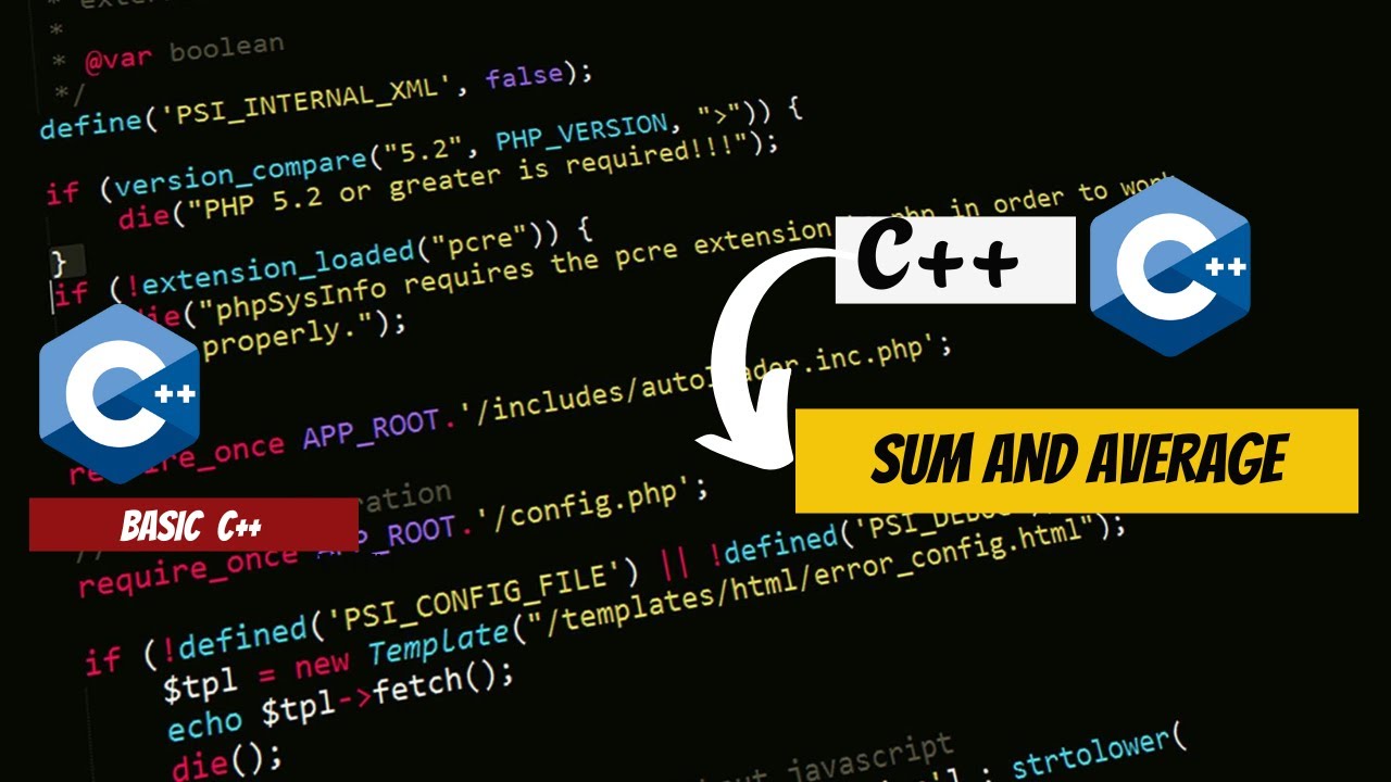 C++ PROGRAM to calculate sum and average of five numbers entered by ...