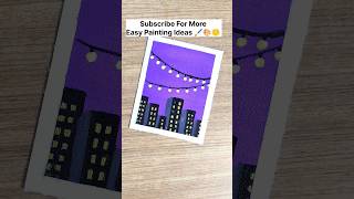 How to Paint City View | Easy Acrylic Painting Ideas for Beginners 🖌️🎨 #shorts #viral #trending