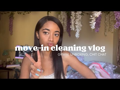 moving in vlog: corsair keyboard unboxing, room cleaning, grwm chat