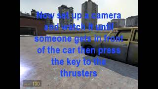 How to make a car trap for your friend in Gmod