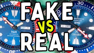 FAKE vs REAL - A full comparison - Seiko Prospex PADI Divers Pepsi - YouTube