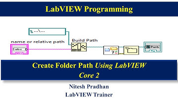 Create Folder Path Using LabVIEW | LabVIEW Prgramming | Nitesh Pradhan