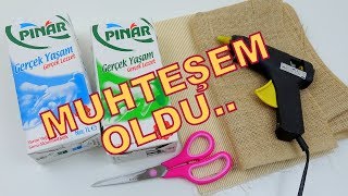 SÜT KUTUSUNDAN YAPTIM, AŞIK OLDUM! İnanılmaz Geri Dönüşüm / Atma Dönüştür / DIY Recycle Bags