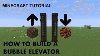 Minecraft Tutorial: How to Build an Easy Water Bubble Elevator (26.2)