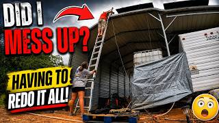 DID I MESS UP Now I Have to REDO EVERYTHING tiny house homesteading offgrid cabin build DIY HOW TO