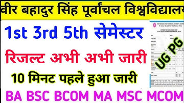 Vbspu Result जारी📋|Vbspu Result 2025|Vbspu Ba Bsc 1st Semester Result 2025|Vbspu Ba Bsc Result 2025
