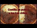 Costilla de puerco a los tres chiles🌶 Deliciosa receta para NAVIDAD/AÑO NUEVO !#Cocinando con Azuu♡