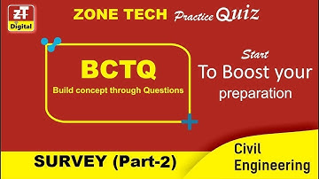 BCTQ Series CE-20  || SURVEY Engineering (Part-2) | Online Practice Quiz | RSMSSB-JE & SSC-JE