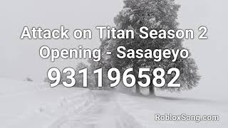 Attack On Titan Season 2 Opening Sasageyo Roblox Id Roblox Music Code Youtube - attack on titan roblox song id