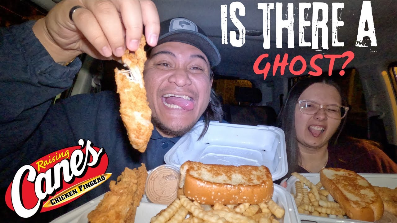 Canes Chicken Tenders MUKBANG! We eating canes & saw a GHOST?!
