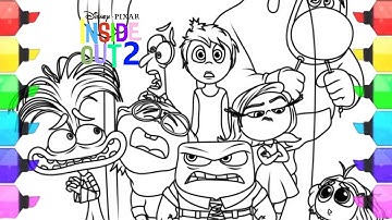 Inside Out 2 Kleurplaten NIEUW / Hoe kleur je alle hoofdpersonages uit de film Inside Out 2 NCS-m...