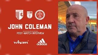 INTERVIEW: Coley's reaction on the draw with Gillingham