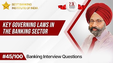 What are the key Laws governing the Banking sector in India | Mr. Jasbir Singh | IPB India