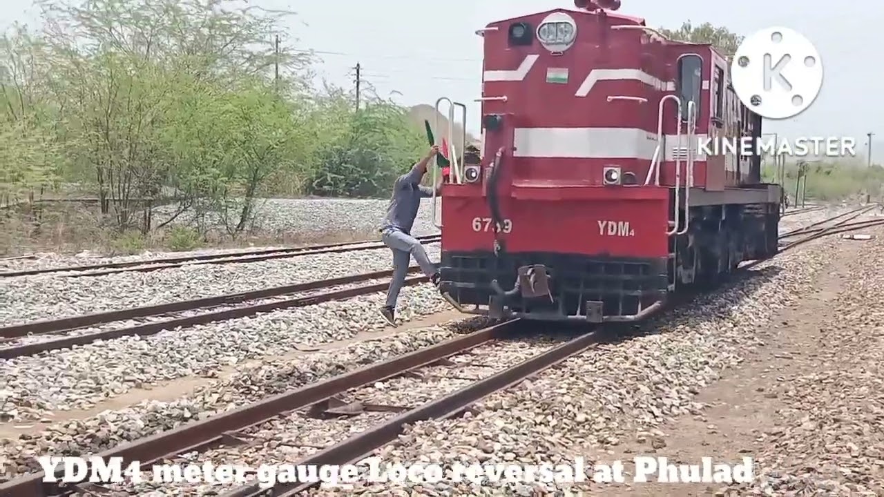 YDM4 Meter Gauge Loco Reversal at PHULAD station YouTube