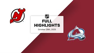 NHL Highlights | Devils vs. Avalanche | October 28, 2025