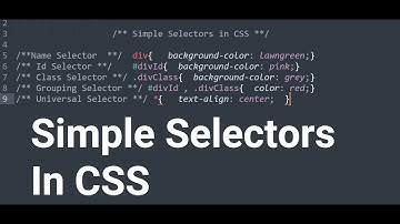 What is CSS Simple Selector   ? | CSS Tutorial
