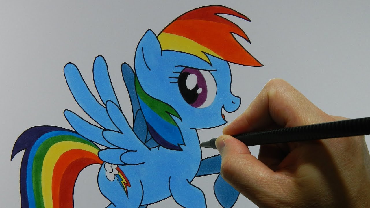 How to Draw My Little Pony Rainbow Dash Step By Step Easy 