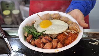 삼겹살 소세지 컵밥 / Pork belly sausage Cupbop / korean street food