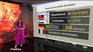 17/08/25 - Varios países de la Unión Europea prestan ayuda a España en los incendios