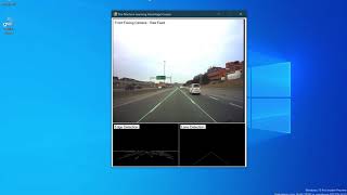 The lane lines detector app from the Machine Learning Advantage course