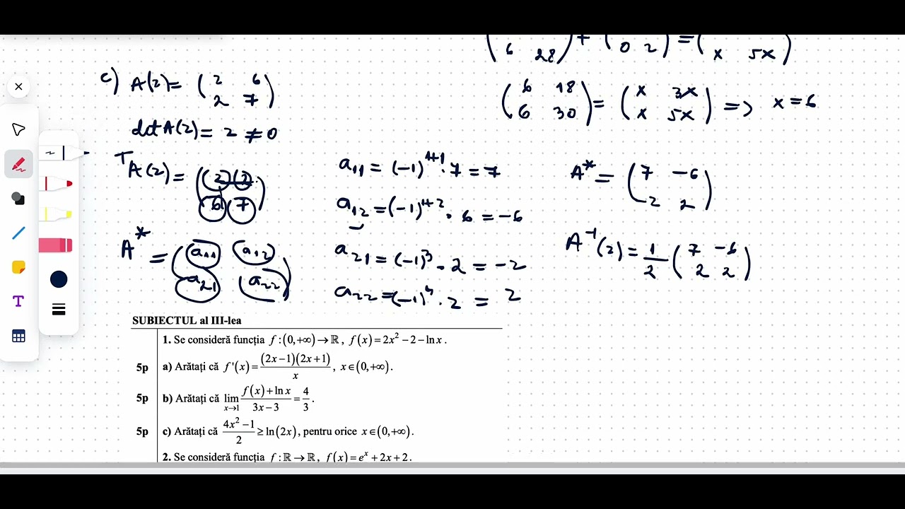 Rezolvarea Simulării Examenului de Bacalaureat, M-Tehnologic, 2025