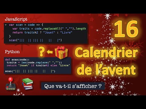 16 décembre : Calendrier de l'avent Python et JavaScript pour débutant