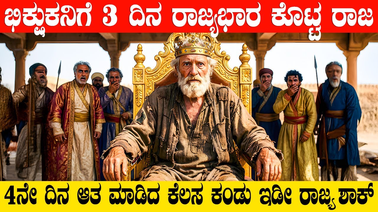 ಭಿಕ್ಷುಕನಿಗೆ 3 ದಿನ ರಾಜ್ಯಭಾರ ಕೊಟ್ಟ ರಾಜ | 4ನೇ ದಿನ ಆತ ಮಾಡಿದ ಕೆಲಸ ಕಂಡು ಇಡೀ ರಾಜ್ಯ ಶಾಕ್